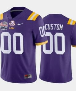 Lsu Jersey Personalized Purple 2019-20 Away Peach Bowl Champions College Football Jersey