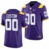 LSU Tigers Custom Jersey Purple 2021-22 College Football Game Jersey