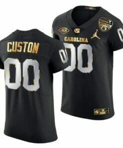 Custom UNC Football Jersey 2021 Orange Bowl Jersey Black Golden Edition