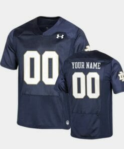 Personalized Notre Dame Football Jersey Navy Replica Under Armour Jersey