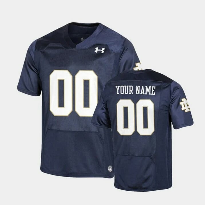 Personalized Notre Dame Football Jersey Navy Replica Under Armour Jersey 1 Personalized Notre Dame Football Jersey Navy Replica Under Armour Jersey