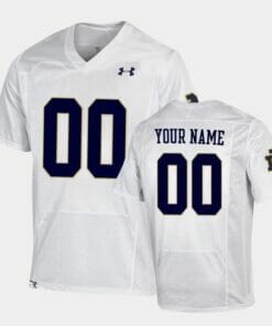 Custom Notre Dame Jersey White Replica Under Armour Jersey
