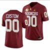 OU Jersey Custom Crimson 2021 Red River Showdown Golden Edition Jersey