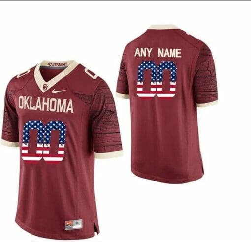 OU Custom Jersey Crimson College Football Limited Jersey