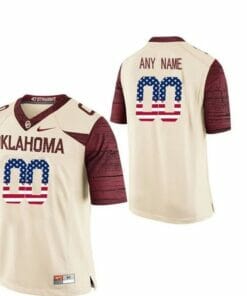 Custom OU Jersey White College Football Limited Jersey