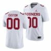 Custom Oklahoma Sooners Jersey White Game Football Jersey