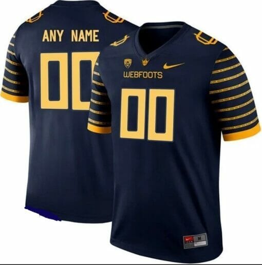 Custom Oregon Ducks Football Jersey College Limited Jersey Navy