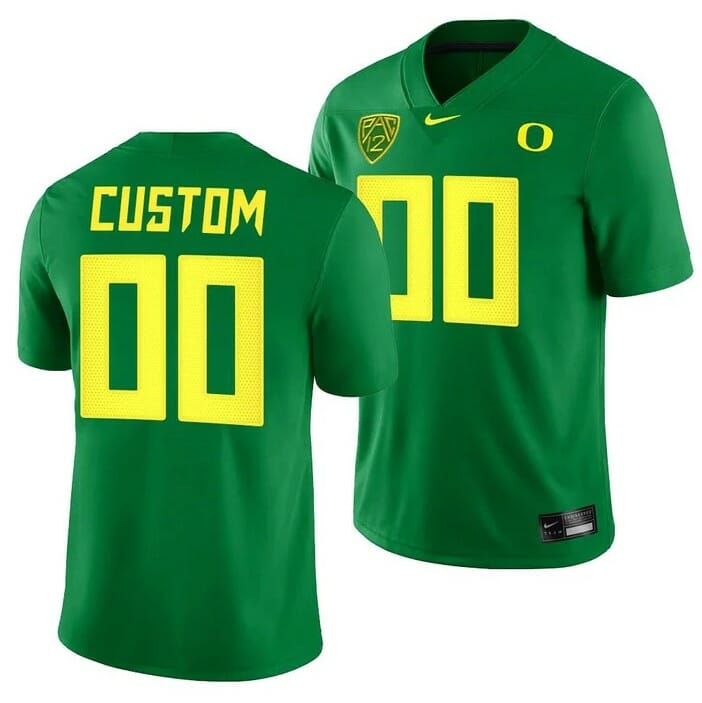 Custom Oregon Ducks Jersey Green 2021-22 College Football Game Jersey 1 Custom Oregon Ducks Jersey Green 2021-22 College Football Game Jersey