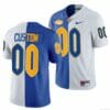 Custom Pittsburgh Panthers Football Jersey Royal White 2021-22 Split Edition Limited Uniform