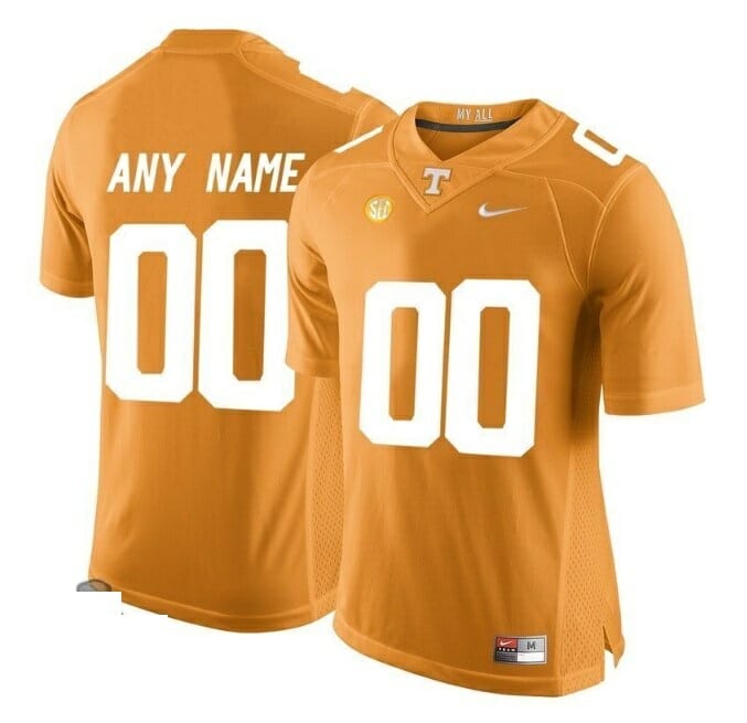 Tennessee Football Jersey Custom Orange College Limited 1 Tennessee Football Jersey Custom Orange College Limited