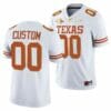 Custom Longhorns Jersey White 2021 Red River Showdown Golden Edition Jersey