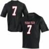 Texas Tech Custom Football Jersey Red Raiders Jersey Black 7 Texas Tech Custom Football Jersey Red Raiders Jersey Black