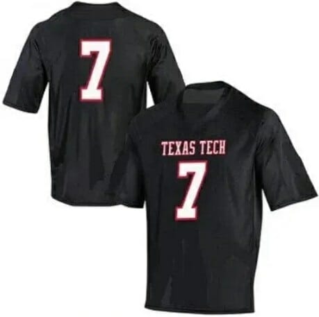Texas Tech Custom Football Jersey Red Raiders Jersey Black 1 Texas Tech Custom Football Jersey Red Raiders Jersey Black