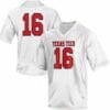 Custom Texas Tech Football Jersey Red Raiders White Jersey