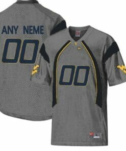 West Virginia Football Jersey Personalized NCAA Jersey Gray