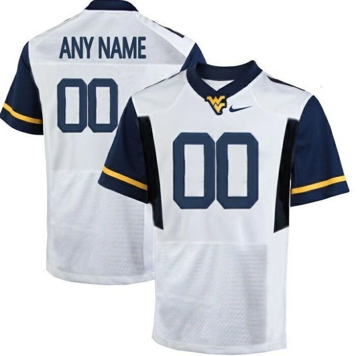 West Virginia Football Jersey Personalized NCAA White 1 West Virginia Football Jersey Personalized NCAA White