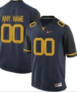 Custom West Virginia Football Jersey Blue College Limited Jersey