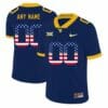Personalized WVU Football Jersey Navy USA Flag College