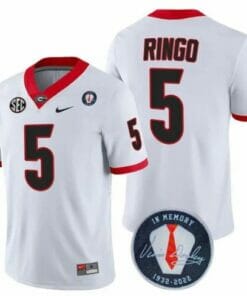 Georgia Bulldogs Kelee Ringo Jersey #5 Honoring Vince Dooley Patch White