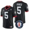 Kelee Ringo UGA Jersey #5 Honoring Vince Dooley Patch Black