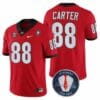 Georgia Bulldogs Jalen Carter #88 Jersey Honoring Vince Dooley Patch Red