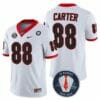 Georgia Bulldogs Jalen Carter #88 Jersey Honoring Vince Dooley Patch White