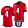 Georgia Bulldogs Nolan Smith #4 Jersey Honoring Vince Dooley Patch Red