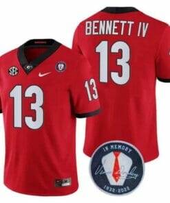 UGA Bennett Jersey #13 Honoring Vince Dooley Patch Red
