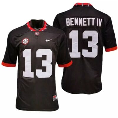 Georgia Bulldogs #13 Stetson Bennett IV Jersey Game College Football Jerseys - Black