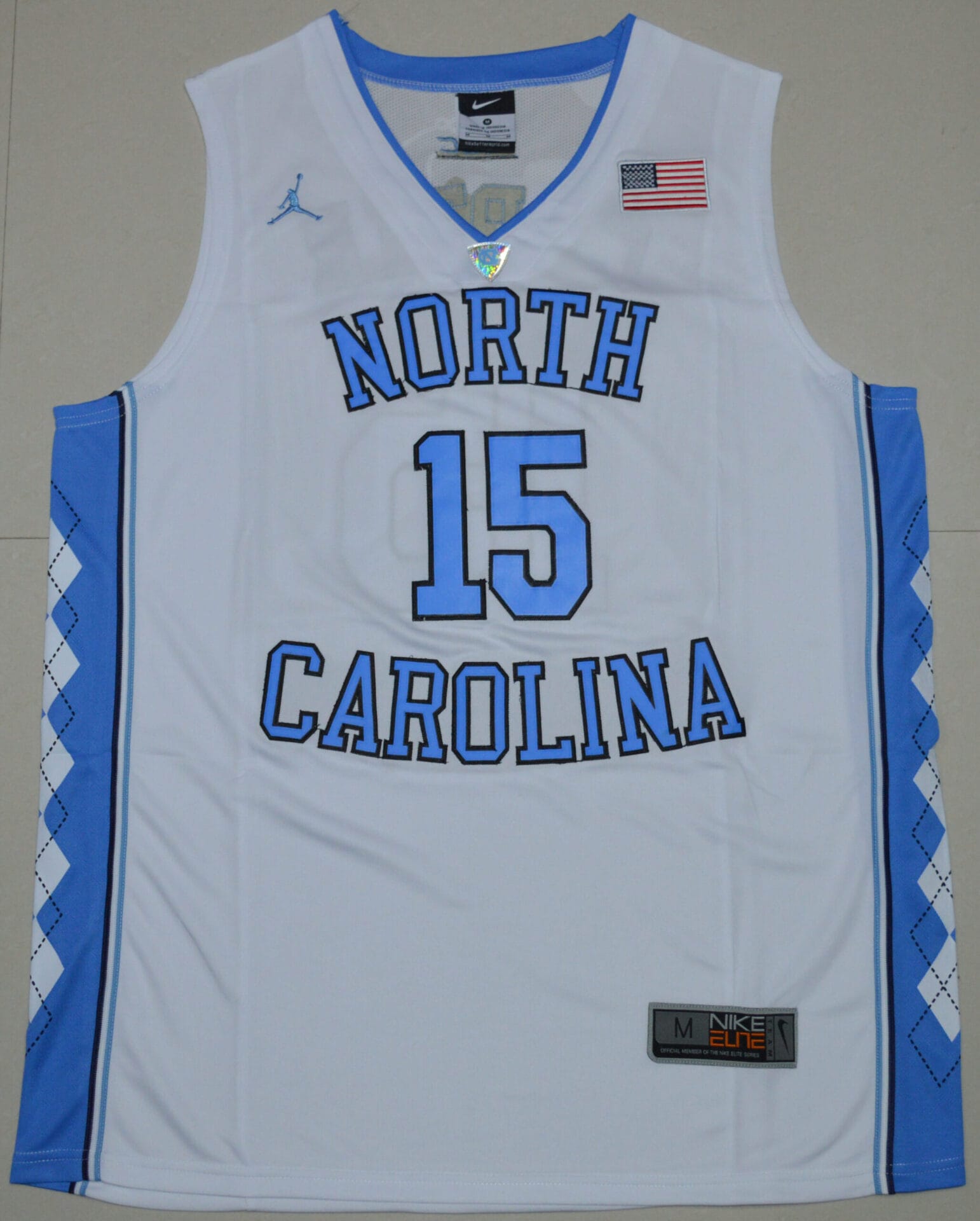 North Carolina Tar Heels #15 Vince Carter NCAA Basketball Jersey White 2 North Carolina Tar Heels #15 Vince Carter NCAA Basketball Jersey White