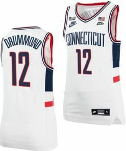 Andre Drummond Jersey UConn Huskies College Basketball Alumni White #12
