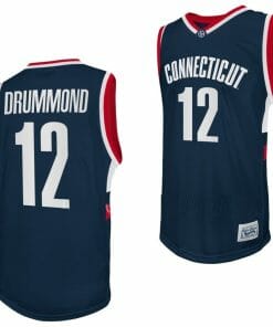 Andre Drummond Jersey UConn Huskies College Basketball Navy Retro #12