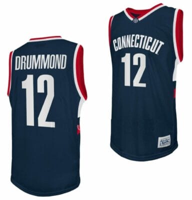 Andre Drummond Jersey UConn Huskies College Basketball Navy Retro #12 8 Andre Drummond Jersey UConn Huskies College Basketball Navy Retro #12