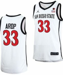 Aguek Arop Jersey San Diego State Aztecs College Basketball Home White #33