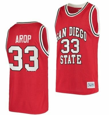 Aguek Arop Jersey San Diego State Aztecs College Basketball Red Retro #33