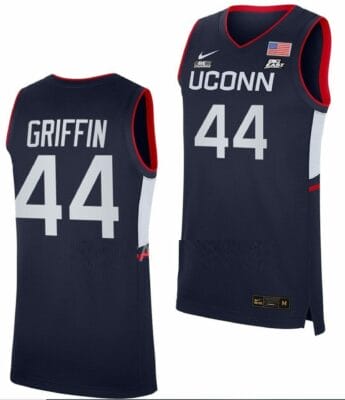 Aubrey Griffin Jersey UConn Huskies College Basketball Navy Replica #44