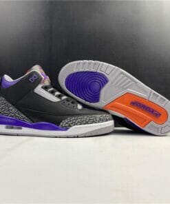 AJ3RetroBlackCourtPurpleShoesSneakers 10