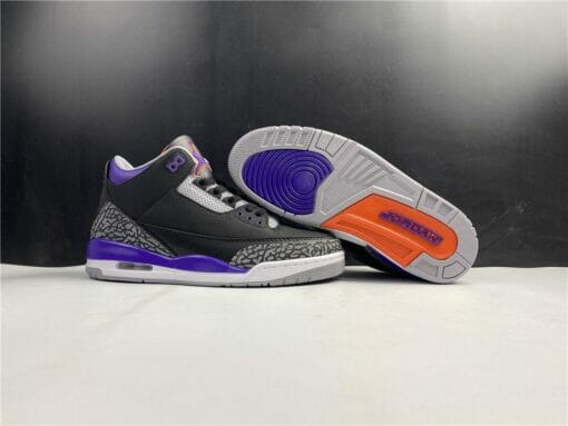 Air Jordan 3 Retro Black Court Purple - Image 4