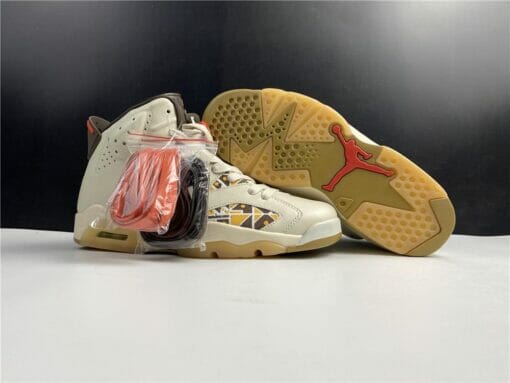 Air Jordan 6 Retro Quai54 Sail Brown (2020) - Image 2