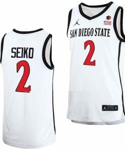 Adam Seiko Jersey San Diego State Aztecs College Basketball Home White #2
