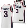 Aaliyah Edwards Jersey UConn Huskies College Basketball White Replica #3