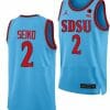 Adam Seiko Jersey San Diego State Aztecs College Basketball Blue Alternate #2