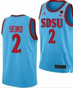 Adam Seiko Jersey San Diego State Aztecs College Basketball Blue Alternate #2