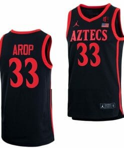 Aguek Arop Jersey San Diego State Aztecs College Basketball Black #33