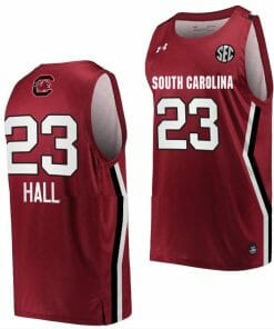 Aubryanna Hall Jersey South Carolina Gamecocks College Basketball Wine #23