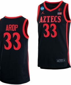 Aguek Arop Jersey San Diego State Aztecs College Basketball 2023 NCAA March Madness Black #33