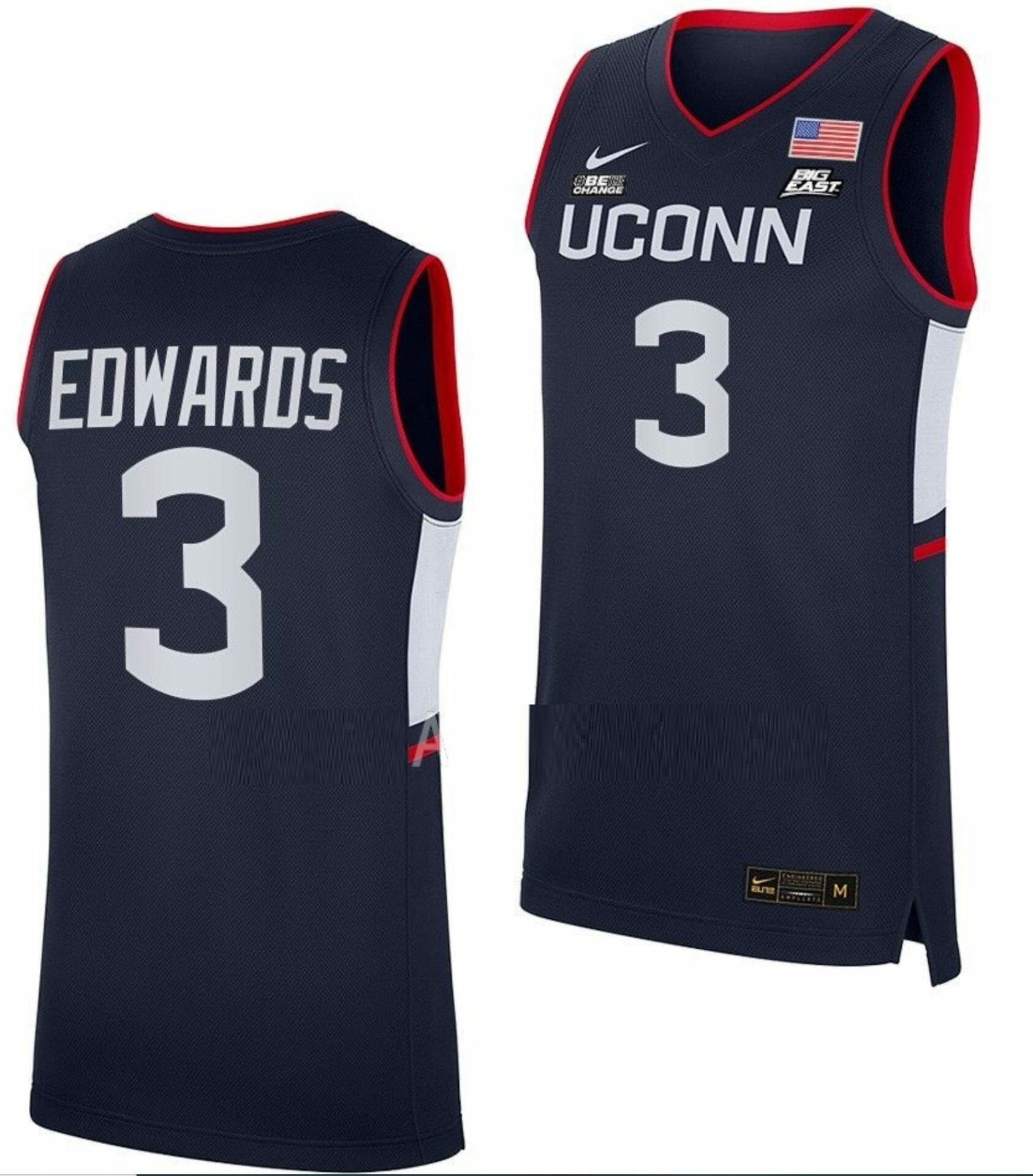 Aaliyah Edwards Jersey UConn Huskies College Basketball Navy Replica #3 1 Aaliyah Edwards Jersey UConn Huskies College Basketball Navy Replica #3