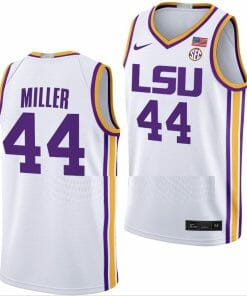 Adam Miller Jersey LSU Tigers College Basketball Limited White #44