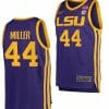 Adam Miller Jersey LSU Tigers College Basketball Purple #44 5 Adam Miller Jersey LSU Tigers College Basketball Purple #44
