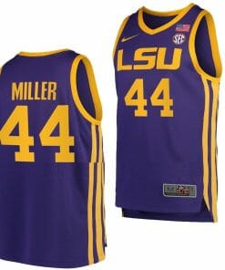 Adam Miller Jersey LSU Tigers College Basketball Purple #44